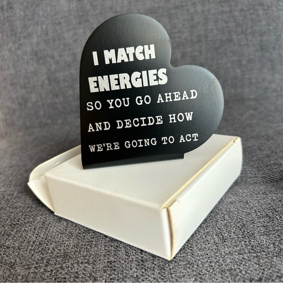 Funny, Heart Shaped Desk Decor, Stainless Steel, Black, Silver - Picture 16 of 17